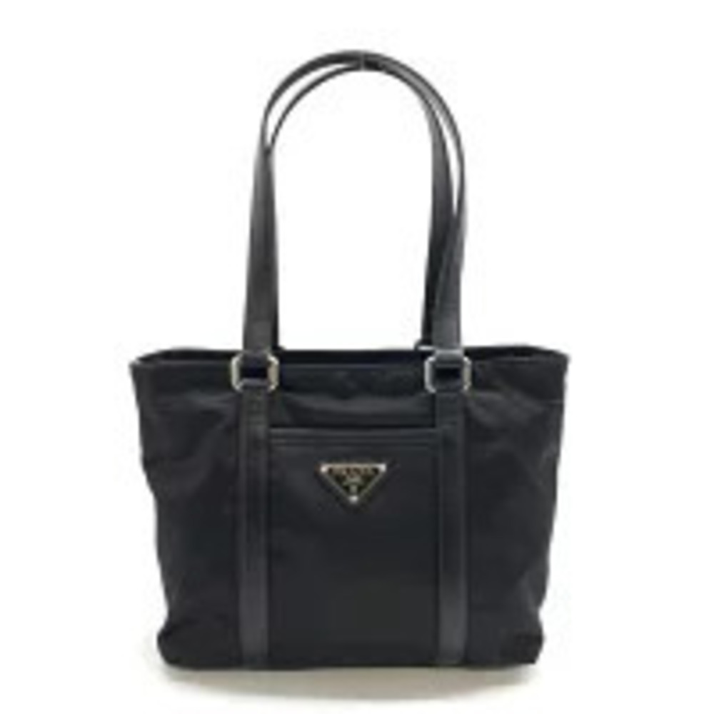 Prada Tote Bag Handbag Triangle Black